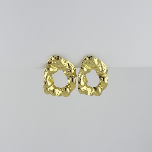 [AC-AR-417] MAXI ARETES EN ACERO GOLD