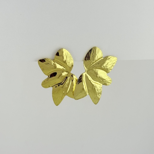 [AC-AR-422] MAXI ARETES EN ACERO GOLD