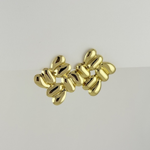 [AC-AR-425] Maxi aretes en acero gold modelo 23
