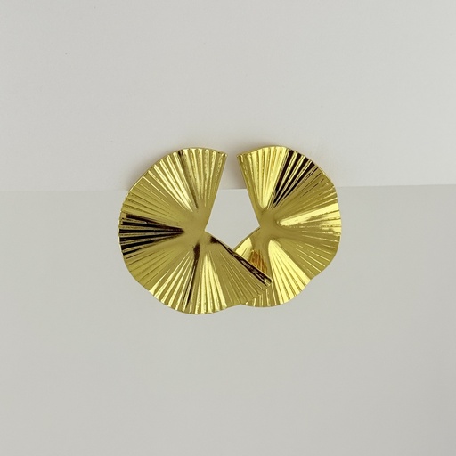 [AC-AR-426] Maxi aretes en acero gold modelo 13