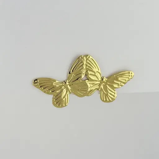[AC-AR-427] MAXI ARETES EN ACERO GOLD