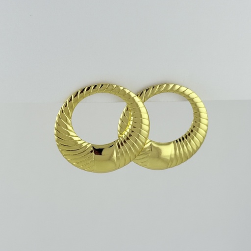 [AC-AR-429] Maxi aretes en acero gold modelo 14