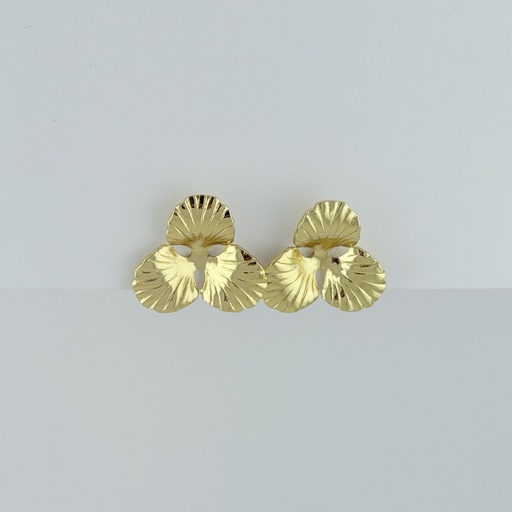 [AC-AR-432] MAXI ARETES EN ACERO GOLD