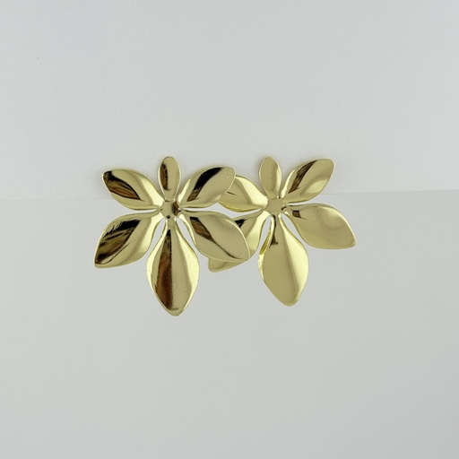 [AC-AR-435] MAXI ARETES EN ACERO GOLD