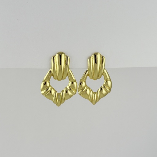 [AC-AR-437] MAXI ARETES EN ACERO GOLD