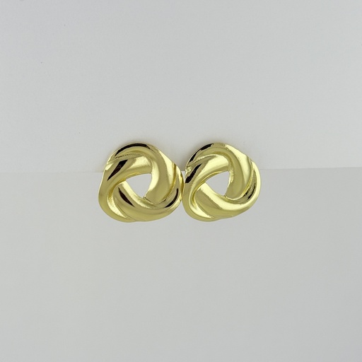 [AC-AR-443] MAXI ARETES EN ACERO GOLD