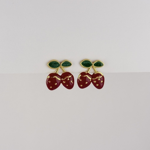 [AC-AR-461] MAXI ARETES EN ACERO GOLD ESMALTADO