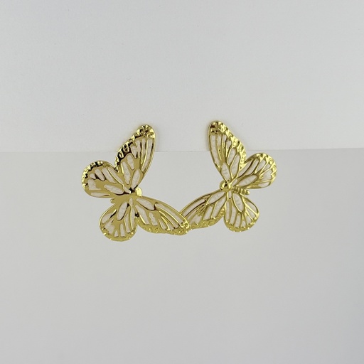 [AC-AR-463] Maxi aretes en acero gold esmaltado modelo 13
