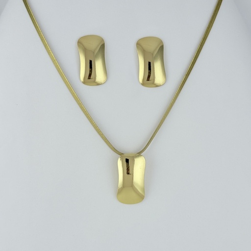 [AC-JU-206] JUEGO EN ACERO GOLD GRANDE CADENA SERPIENTE