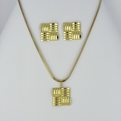 [AC-JU-211] JUEGO EN ACERO GOLD GRANDE CADENA SERPIENTE