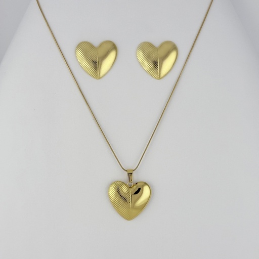 [AC-JU-220] JUEGO EN ACERO GOLD GRANDE CADENA SERPIENTE