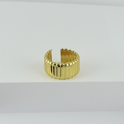 [AC-AN-257] ANILLO EN ACERO GOLD AJUSTABLE