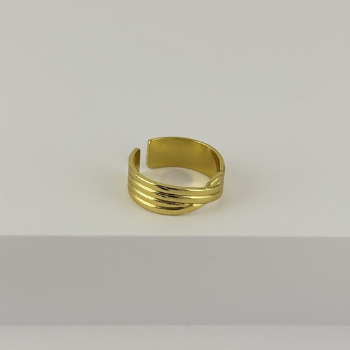 [AC-AN-262] Anillo en acero gold ajustable modelo 57