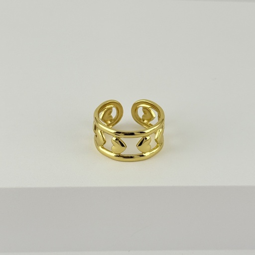 [AC-AN-273] ANILLO EN ACERO GOLD AJUSTABLE
