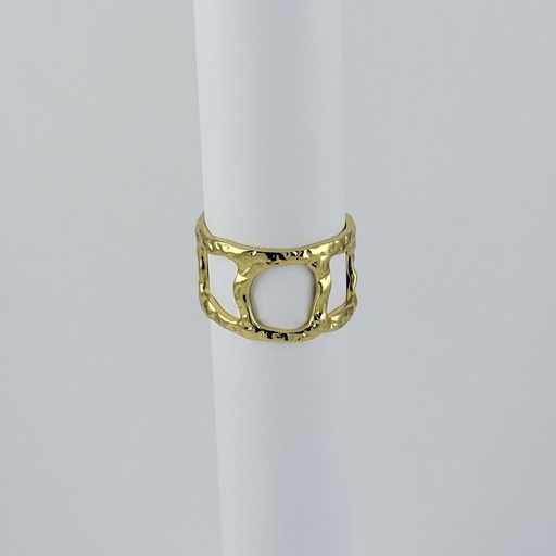 [AC-AN-276] ANILLO EN ACERO GOLD AJUSTABLE