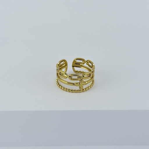 [AC-AN-283] ANILLO EN ACERO GOLD AJUSTABLE