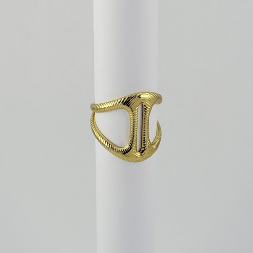 [AC-AN-286] ANILLO EN ACERO GOLD AJUSTABLE
