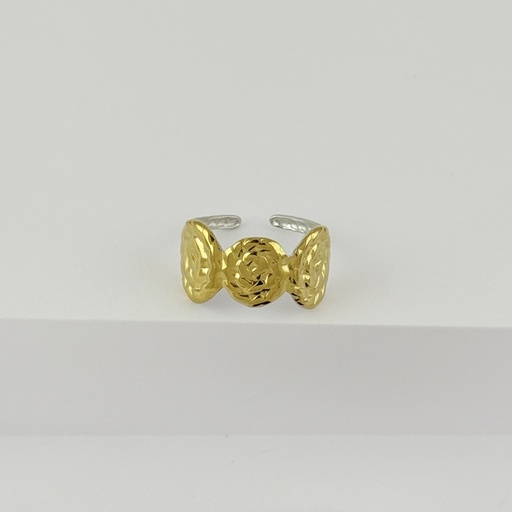 [AC-AN-310] Anillo en acero bicolor ajustable minimalista modelo 35