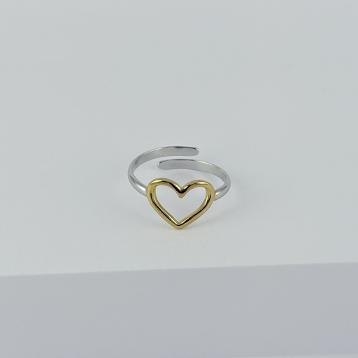 [AC-AN-311] ANILLO EN ACERO BICOLOR AJUSTABLE MINIMALISTA