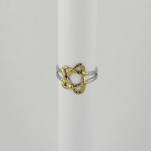 [AC-AN-318] ANILLO EN ACERO BICOLOR AJUSTABLE MINIMALISTA