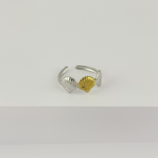 [AC-AN-338] ANILLO EN ACERO BICOLOR AJUSTABLE MINIMALISTA