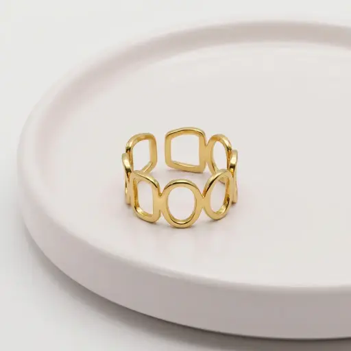 [AC-AN-350] Anillo en acero gold ajustable