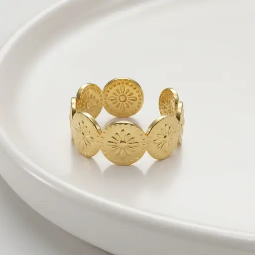 [AC-AN-351] Anillo en acero gold ajustable