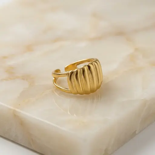 [AC-AN-354] Anillo en acero gold ajustable