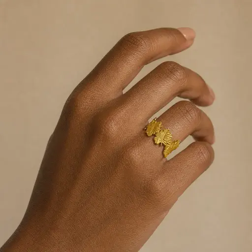 [AC-AN-355] Anillo en acero gold ajustable