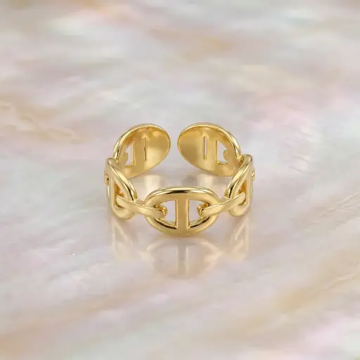[AC-AN-356] Anillo en acero gold ajustable