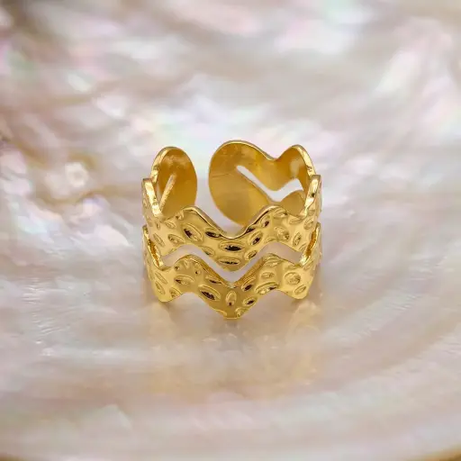 [AC-AN-358] Anillo en acero gold ajustable