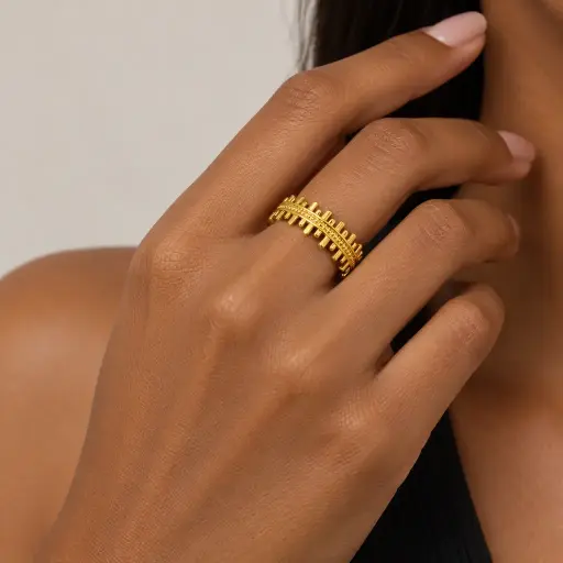 [AC-AN-360] Anillo en acero gold ajustable