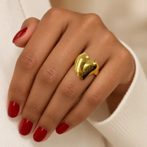 [AC-AN-362] Anillo en acero gold ajustable
