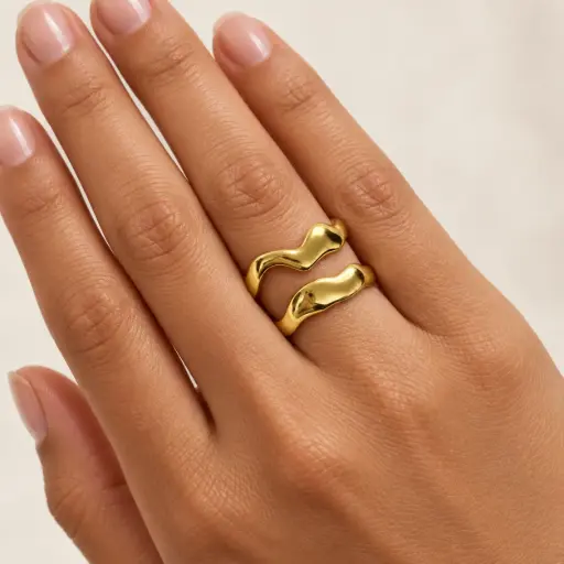 [AC-AN-365] Anillo en acero gold ajustable