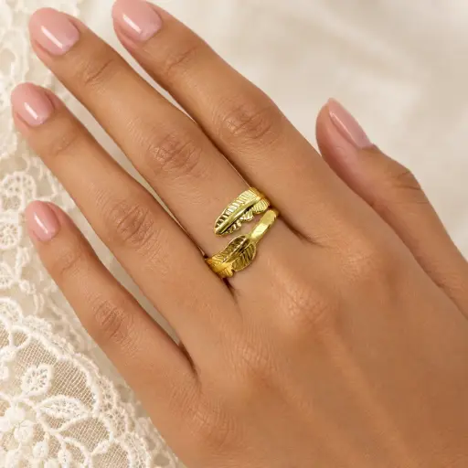 [AC-AN-370] Anillo en acero gold ajustable