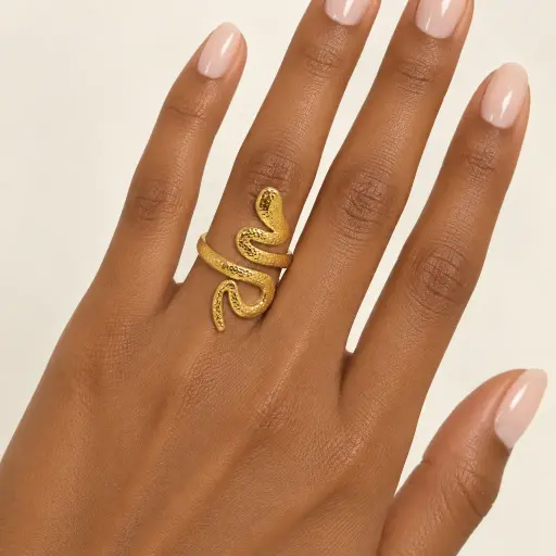 [AC-AN-372] Anillo en acero gold ajustable