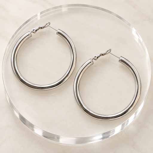 [AC-AR-537] Argolla en Acero Inoxidable plateada
