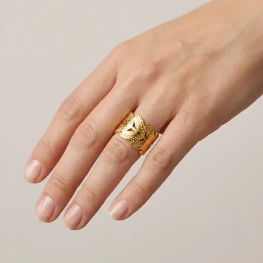 [AC-AN-399] Anillo en acero gold ajustable