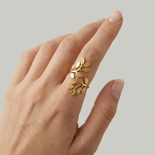 [AC-AN-413] Anillo en acero gold ajustable