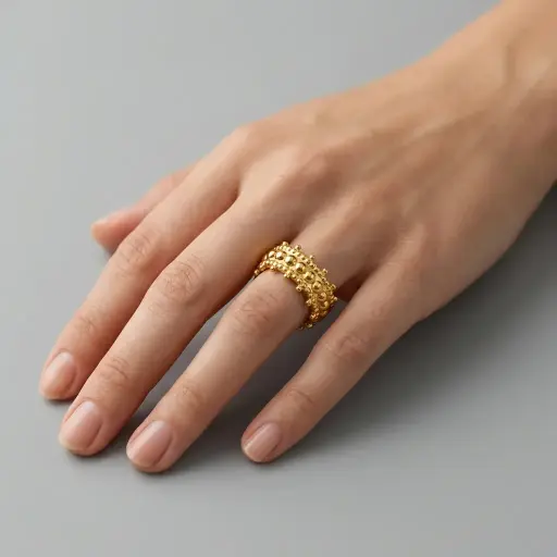 [AC-AN-414] Anillo en acero gold ajustable